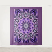 Lilac lila Mandala Wandteppich (Vorderseite)
