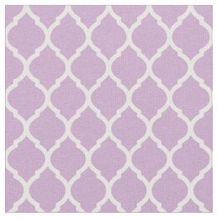 Lilac Lila marokkanisch Quatrefoil Stoff