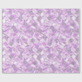 Lilac Lila marokkanisches Quatrefolienmuster Geschenkpapier (Flach)