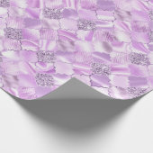 Lilac Lila marokkanisches Quatrefolienmuster Geschenkpapier (Ecke)