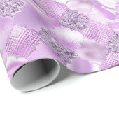Lilac Lila marokkanisches Quatrefolienmuster Geschenkpapier (Rolleneckpunkt)