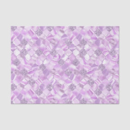 Lilac Lila marokkanisches Quatrefolienmuster Seidenpapier