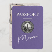 Lilac Lila Marokko Pass Save the Date (Vorne/Hinten)