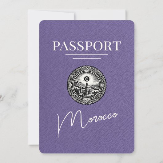 Lilac Lila Marokko Pass Save the Date (Vorderseite)