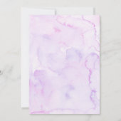 Lilac Lila Mexican Baby Heaven Sent Baby Dusche Einladung (Rückseite)