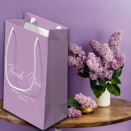 Lilac Lila Minimalistisches Brautparty Vielen Dank Kleine Geschenktüte