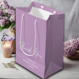 Lilac Lila Minimalistisches Brautparty Vielen Dank Mittlere Geschenktüte