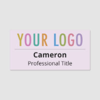 Lilac Lila Mitarbeiter Name Tag Firmenlogo Magneti