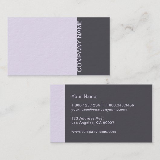 Lilac Lila Modern Visitenkarte (Vorne/Hinten)