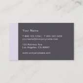 Lilac Lila Modern Visitenkarte (Rückseite)