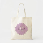 Lilac Lila Monogram Flower Girl Tote Bag Tragetasche (Vorne)
