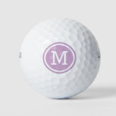 Lilac Lila Monogram Personalisierte Golfbälle (Vorderseite)