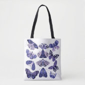 Lilac Lila Moth und Butterfly Tasche (Vorderseite)