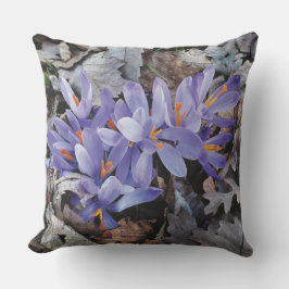 Lilac Lila Mountain Crocus Floral Kissen