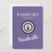 Lilac Lila Nashville Passport Save the Date (Vorderseite)