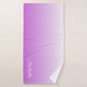 Lilac lila ombre personalisiert name badehandtuch (Badehandtuch)
