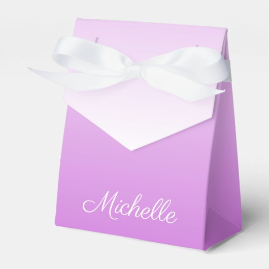 Lilac lila ombre personalisiert name geschenkschachtel (Vorderseite)