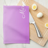 Lilac lila ombre personalisiert name handtuch (Viertel Falte)
