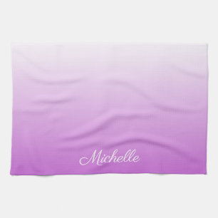 Lilac lila ombre personalisiert name handtuch
