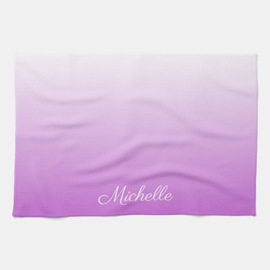 Lilac lila ombre personalisiert name handtuch (Horizontal)