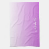 Lilac lila ombre personalisiert name handtuch (Vertikal)