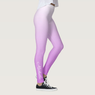 Lilac lila ombre personalisiert name leggings