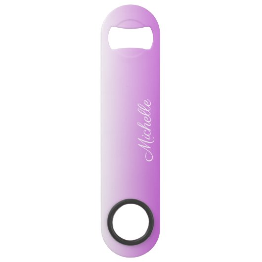 Lilac lila ombre personalisiert name speedflaschenöffner (Vorderseite)