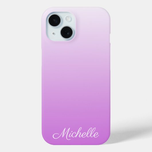 Lilac lila ombre personalisierter Name Case-Mate i Case-Mate iPhone Hülle (Rückseite)
