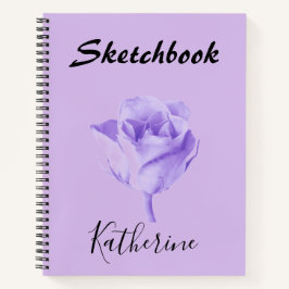 Lilac Lila Personalisiert Sketchbook Notizblock