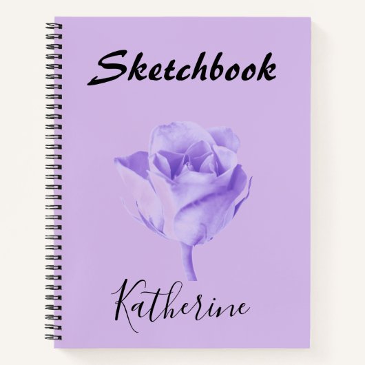 Lilac Lila Personalisiert Sketchbook Notizblock (Vorderseite)