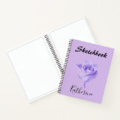 Lilac Lila Personalisiert Sketchbook Notizblock (Innenseite)