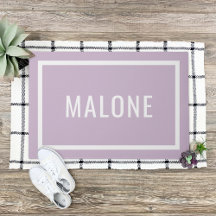 Lilac Lila Personalisierter Familienname Doormat