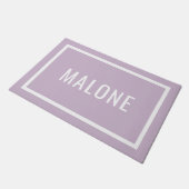 Lilac Lila Personalisierter Familienname Doormat Fußmatte (Schrägansicht)