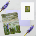 Lilac Lila Pickerelweed Blume Monet Inspiriert<br><div class="desc">Der Single Spitze der Pickerelweed, Ponteseria cordata, blühend mit Blume von lila und lila gegen die Waschung in den Farben grün und golden gelb. Diese schönen Naturfotografiekarten können für Dankeschön-Notizen verwendet werden oder der Titeltext "Danke" kann leicht geändert oder gelöscht werden. Die Karten sind innen leer, aber Ihr Text kann...</div>