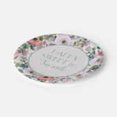 Lilac Lila Pink Aquarell Blumensüß 16 Pappteller (Schrägansicht)