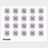 Lilac Lila QR-Code-Sticker Runder Custom Company Runder Aufkleber (Blatt)