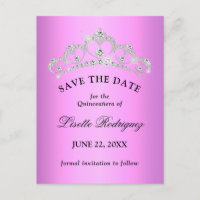 Lilac Lila Quinceanera Save the Date