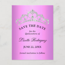 Lilac Lila Quinceanera Save the Date
