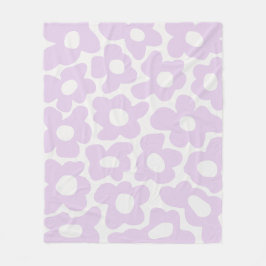 Lilac Lila Retro Groovy Baby Blume Muster Fleecedecke