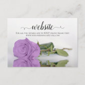 Lilac Lila Rose Elegant Wedding Website Begleitkarte (Vorderseite)