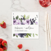 LILAC LILA ROSE FLORAL WATERCOLOR LIEBE WEDD SERVIETTE (Beispiel)