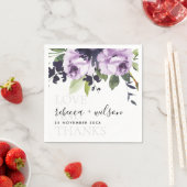 LILAC LILA ROSE FLORALE LIEBE UND DANKE WEDEN SERVIETTE (Beispiel)