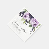 LILAC LILA ROSE FLORALE LIEBE UND DANKE WEDEN SERVIETTE (Ecke)