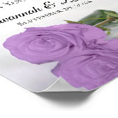 Lilac Lila Rose Geschenke & Karten Hochzeitszeiche Poster (Ecke)