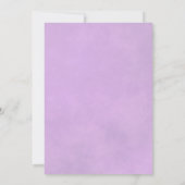 Lilac Lila Rose Long-Stemmed Lilac Hochzeit Einladung (Rückseite)