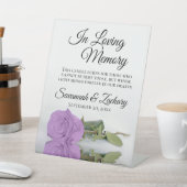 Lilac Lila Rose Love Memory Wedding Memorial Sockelschild (In SItu)