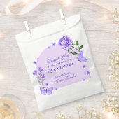 Lilac Lila Rose und Butterfly Floral Quinceñera Geschenktütchen (Ausgeschnitten)