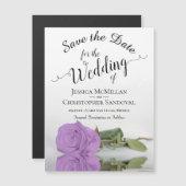 Lilac Lila Rose Wedding Save the Date Magnet (Vorne/Hinten)
