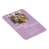 Lilac Lila Save the Date Foto Wedding Magnet (Rechte Seite)