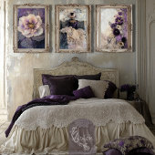 Lilac Lila Scrapbook Mixed Media Floral & Lace Seidenpapier